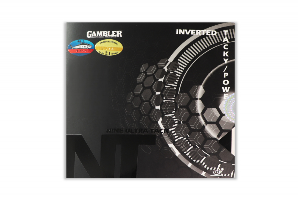 GAMBLER Накладка для ракетки GAMBLER NINE ULTRA TACK 2.1MM BLACK 