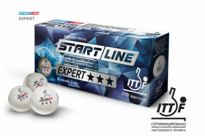 Start Line Мячи Start line  EXPERT V40+ 3* (ITTF) (10 шт) 